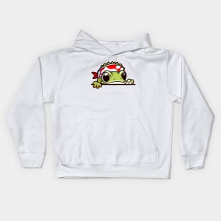 Sneaky japanese gecko frog so cute Kids Hoodie